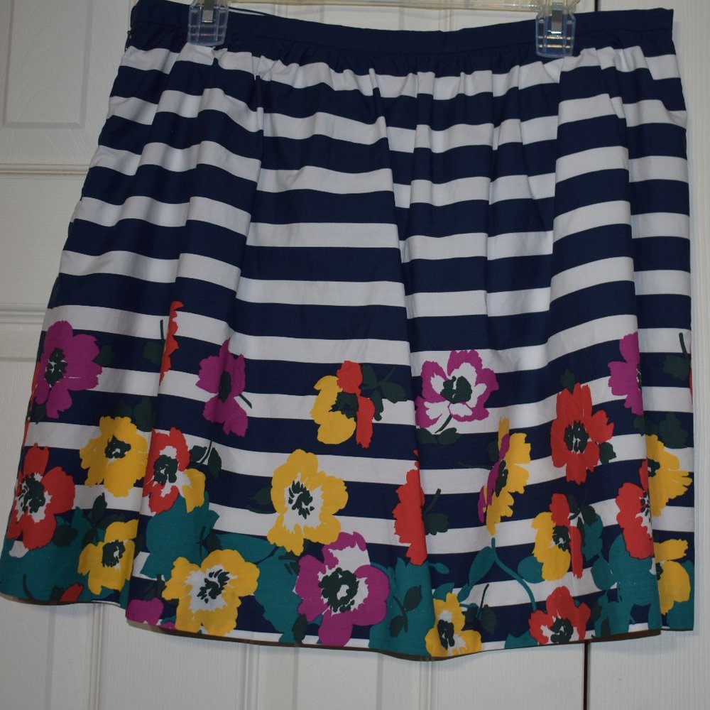 Banana Republic floral/striped skirt, size 12